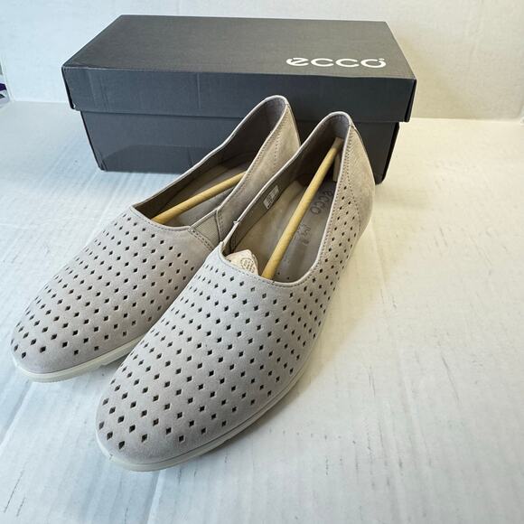 ECCO Felicia Women’s Summer Slip On Shoes Gray Perforated NEW EU41 US10-10.5 - Picture 3 of 11
